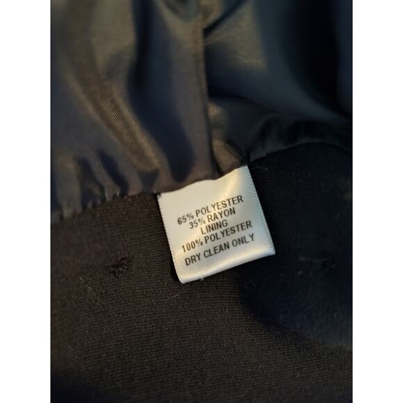 Nordstrom Gibson Women's Black‎ Rouched Sleeve Double Breasted Blazer Size Large - Picture 3 of 9